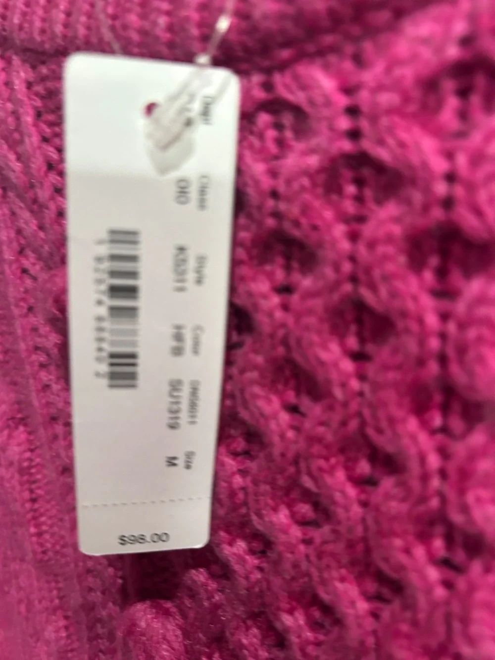 J. Crew Pink Cable Knit Crewneck Sweater - Picture 4 of 6
